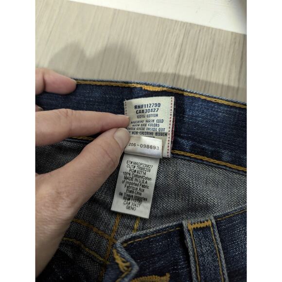 *Rare*True Religion Men's Distressed Geno Slim Fit Straight Jeans , 28x33 - Picture 10 of 13